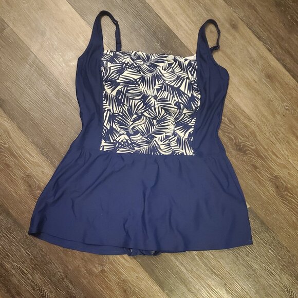 Women's Gabar 1 piece Swimsuit Dress. Size 20. Navy Blue, Excellent Cond! - Picture 1 of 4